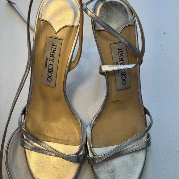 Vintage Jimmy Choo silver staple heels - Carrie Bradshaw style! Size 37 - Picture 4 of 4